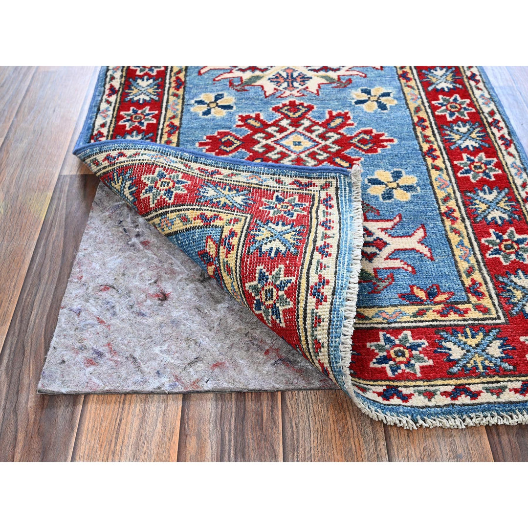 2'1" x 2'11" New Hand Knotted Blue Wool Rectangle Oriental Rug - MOA102379