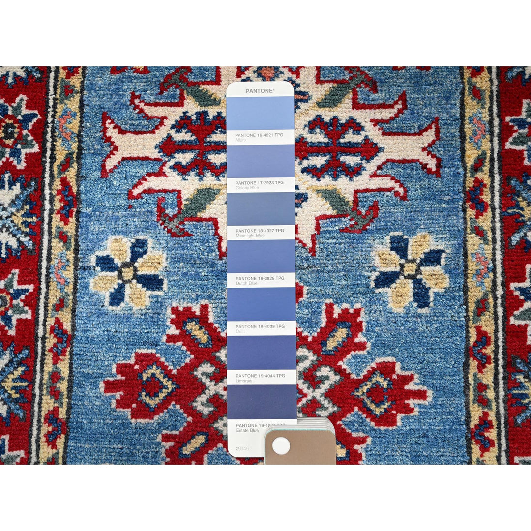 2'1" x 2'11" New Hand Knotted Blue Wool Rectangle Oriental Rug - MOA102379