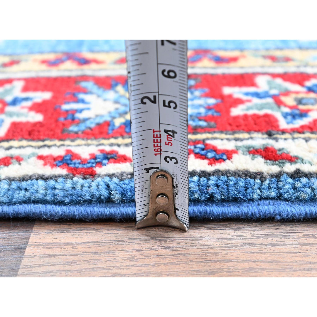 2'1" x 2'11" New Hand Knotted Blue Wool Rectangle Oriental Rug - MOA102379
