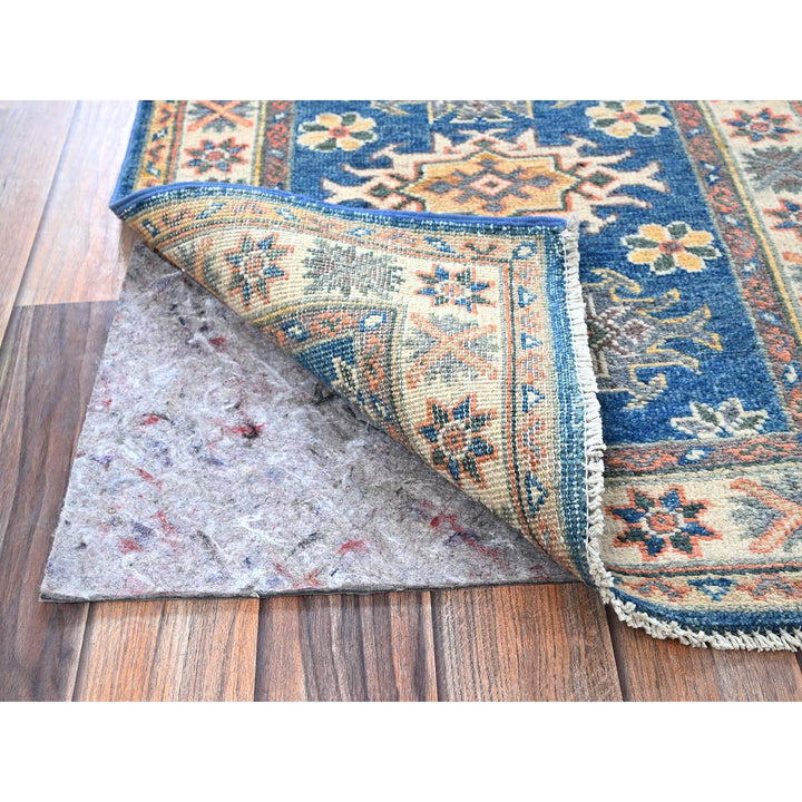 2'1" x 2'9" New Hand Knotted Blue Wool Rectangle Oriental Rug - MOA102380