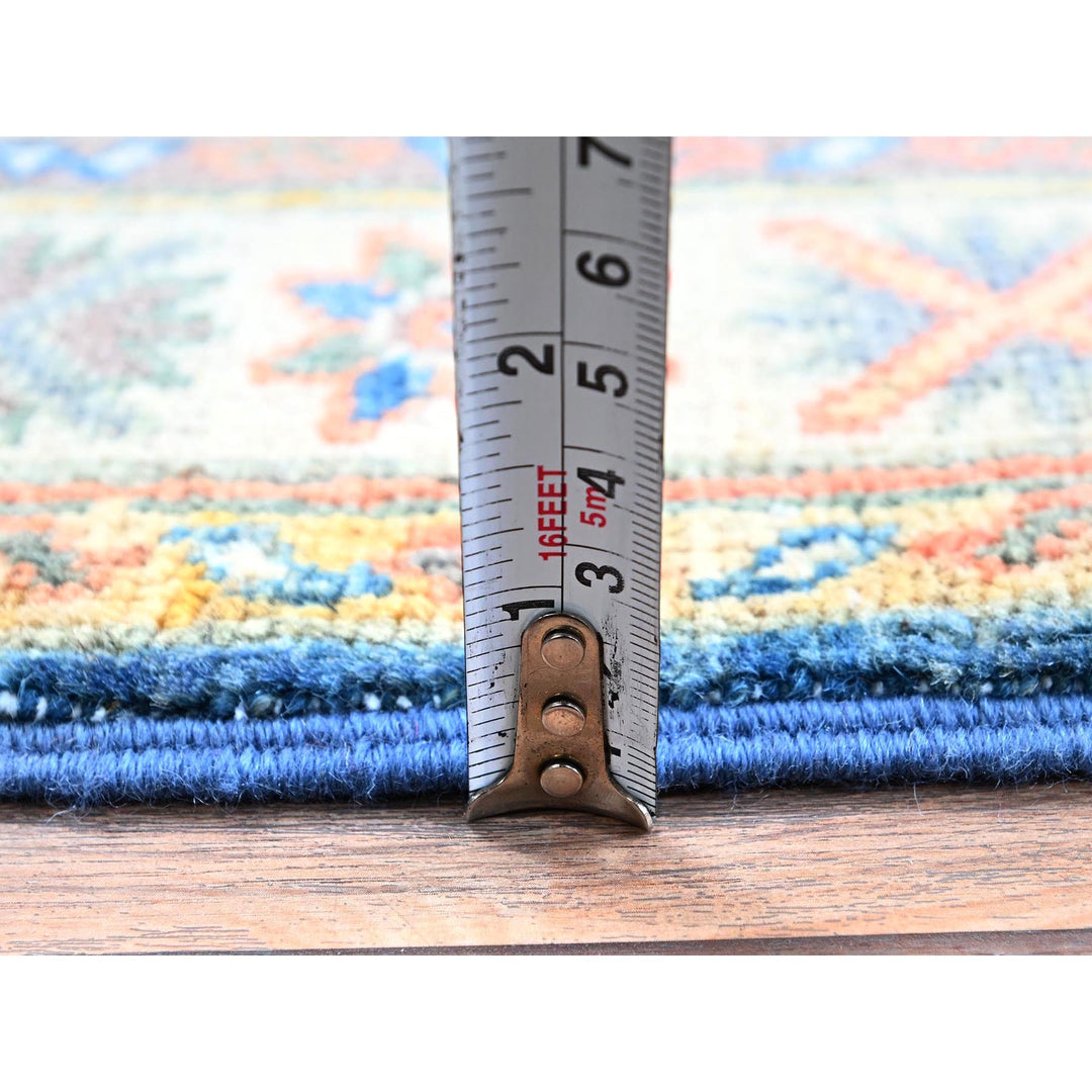 2'1" x 2'9" New Hand Knotted Blue Wool Rectangle Oriental Rug - MOA102380