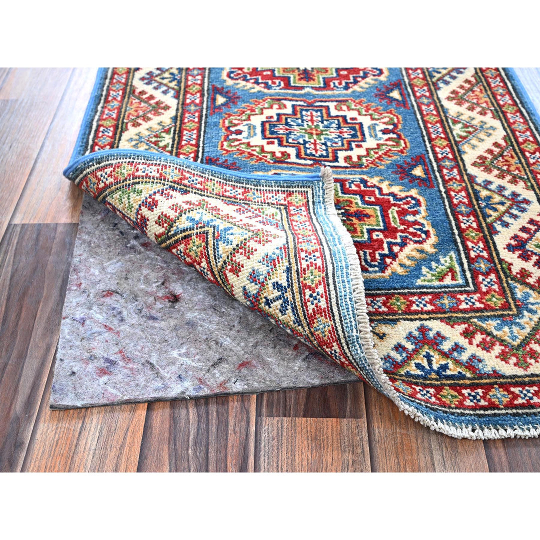 2'0" x 3'0" New Hand Knotted Blue Wool Rectangle Oriental Rug - MOA102381