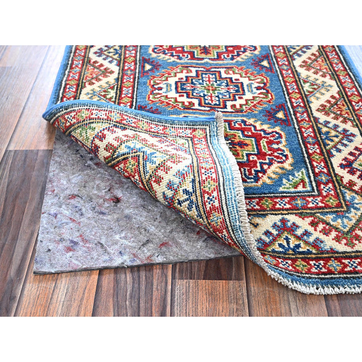 2'0" x 3'0" New Hand Knotted Blue Wool Rectangle Oriental Rug - MOA102381
