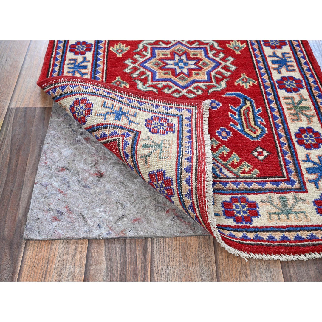 2'0" x 2'11" New Hand Knotted Red Wool Rectangle Oriental Rug - MOA102382