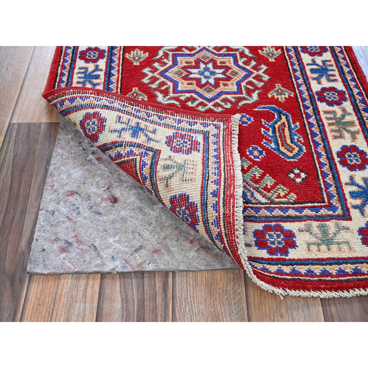 2'0" x 2'11" New Hand Knotted Red Wool Rectangle Oriental Rug - MOA102382