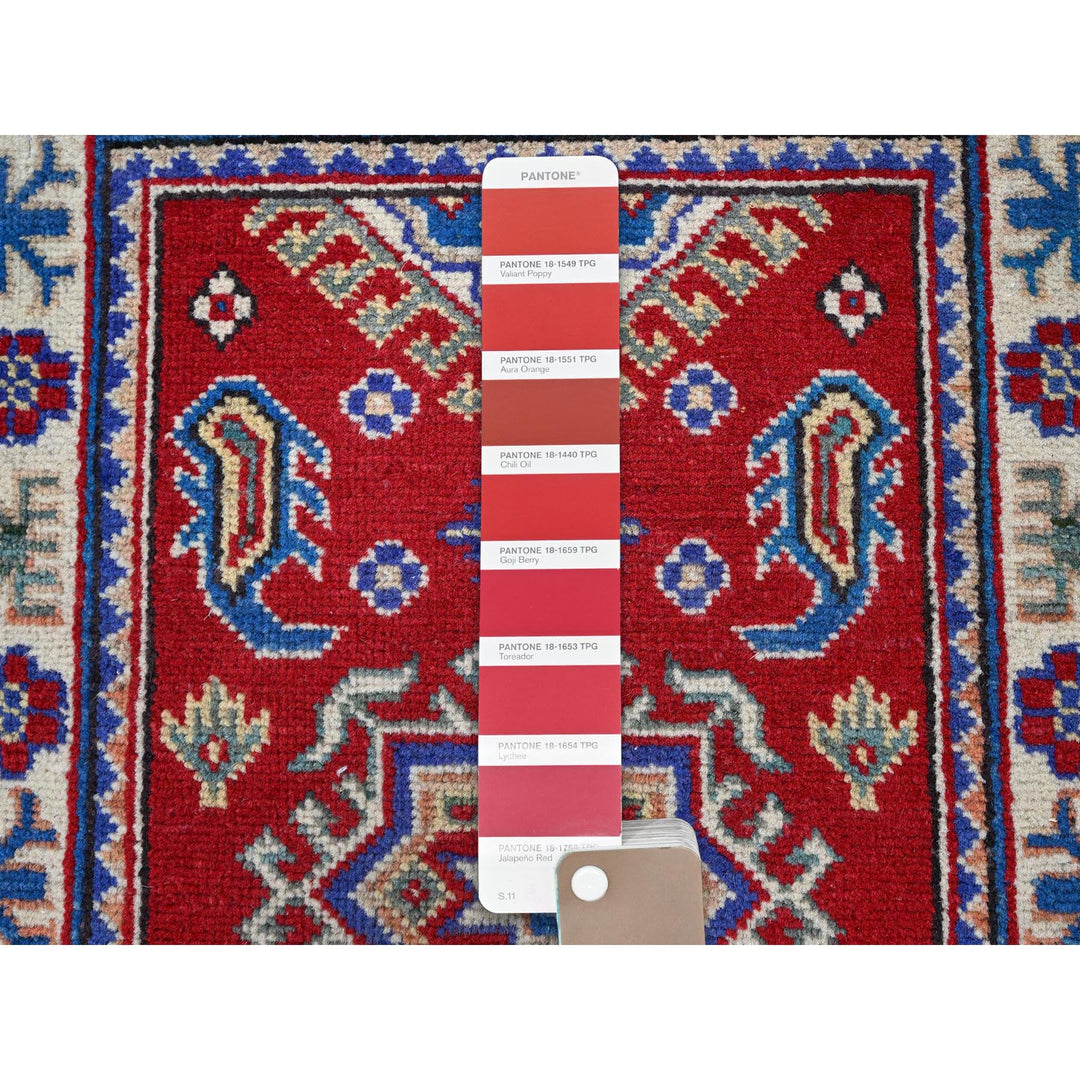 2'0" x 2'11" New Hand Knotted Red Wool Rectangle Oriental Rug - MOA102382