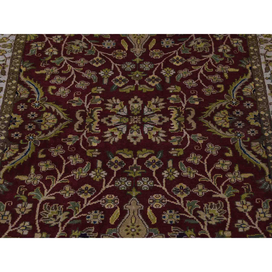 3'1" x 5'0" New Hand Knotted Red New Zealand Wool Rectangle Oriental Rug - MOA10238344