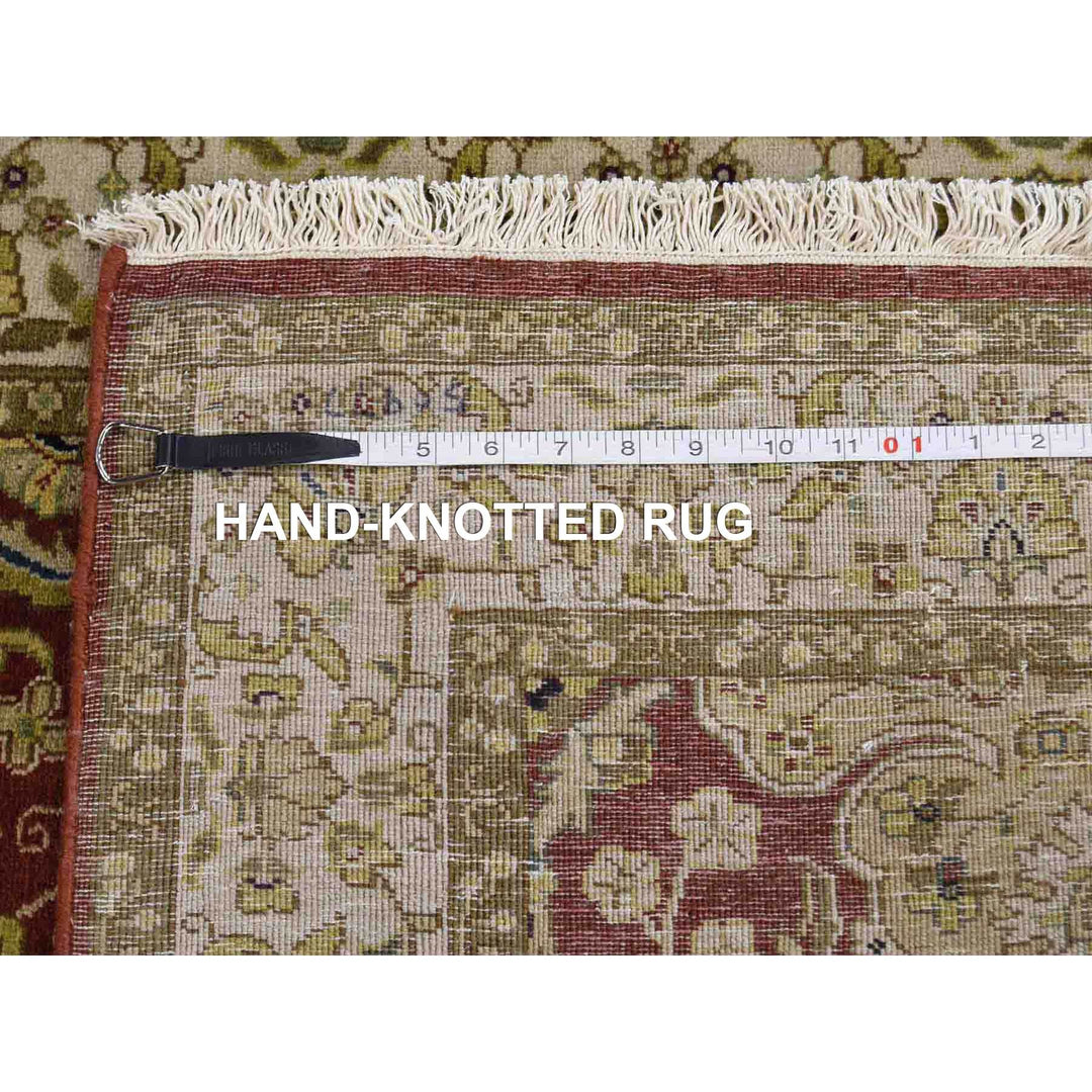 3'1" x 5'0" New Hand Knotted Red New Zealand Wool Rectangle Oriental Rug - MOA10238344