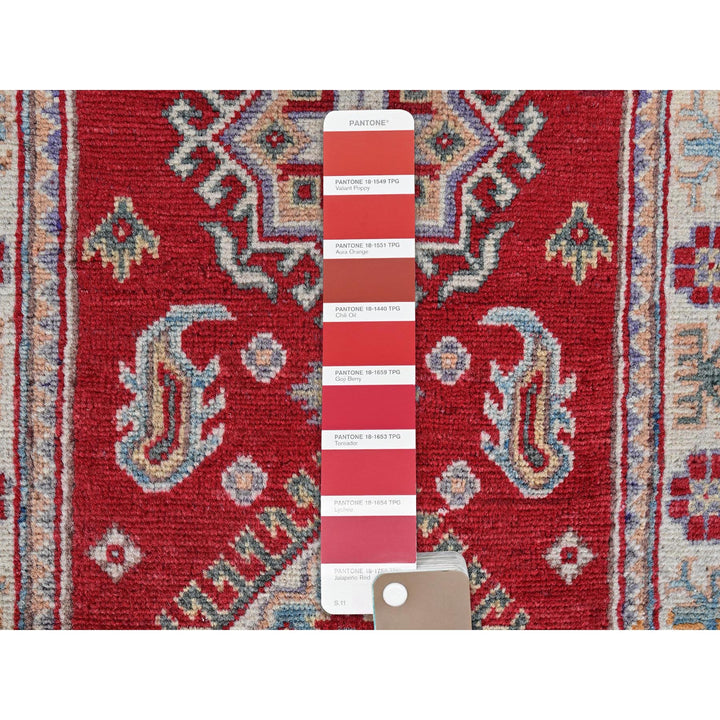 2'0" x 3'0" New Hand Knotted Red Wool Rectangle Oriental Rug - MOA102383