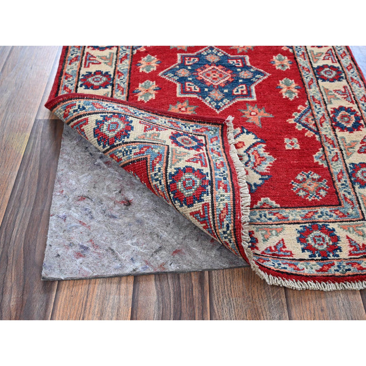 1'11" x 3'0" New Hand Knotted Red Wool Rectangle Oriental Rug - MOA102385