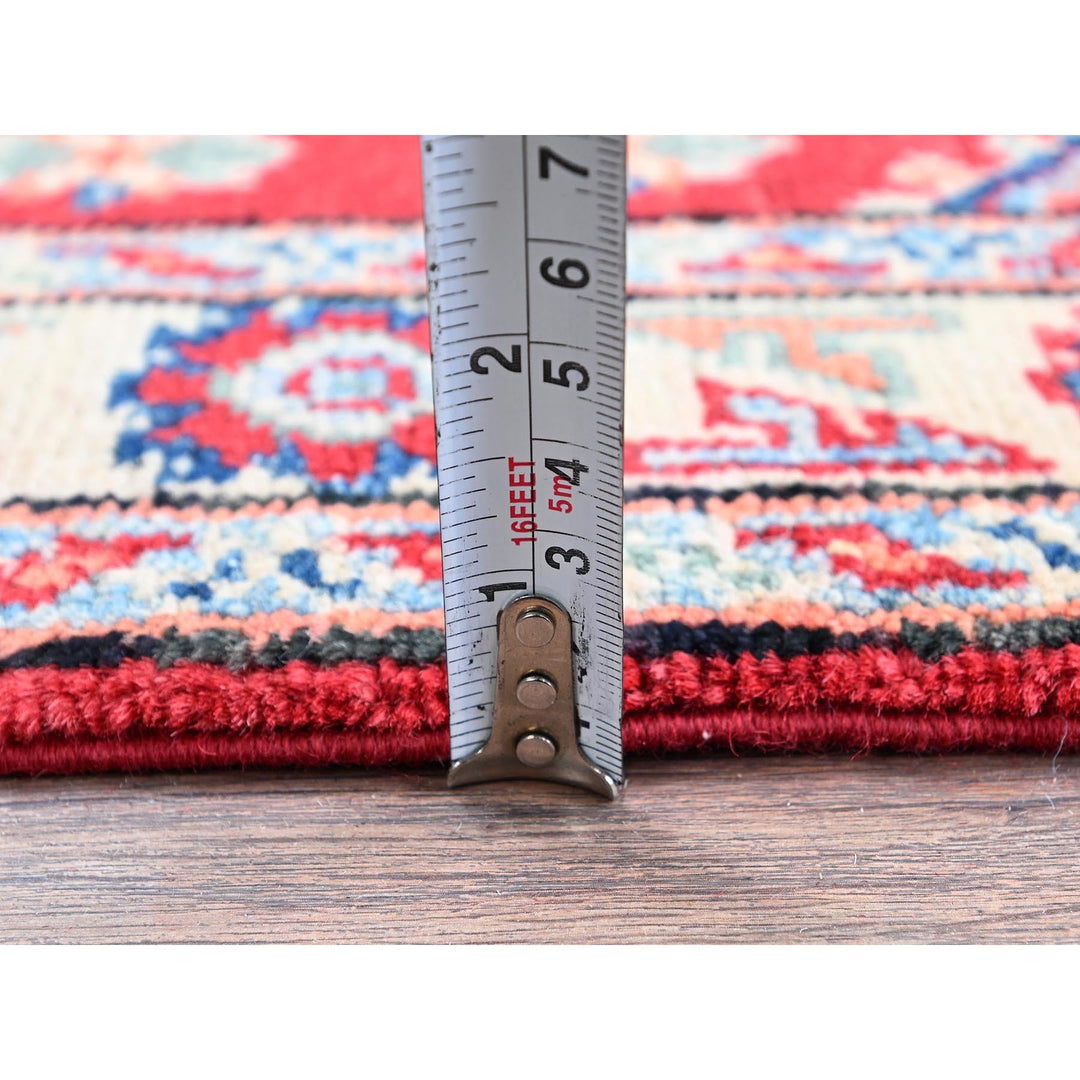 1'11" x 3'0" New Hand Knotted Red Wool Rectangle Oriental Rug - MOA102385