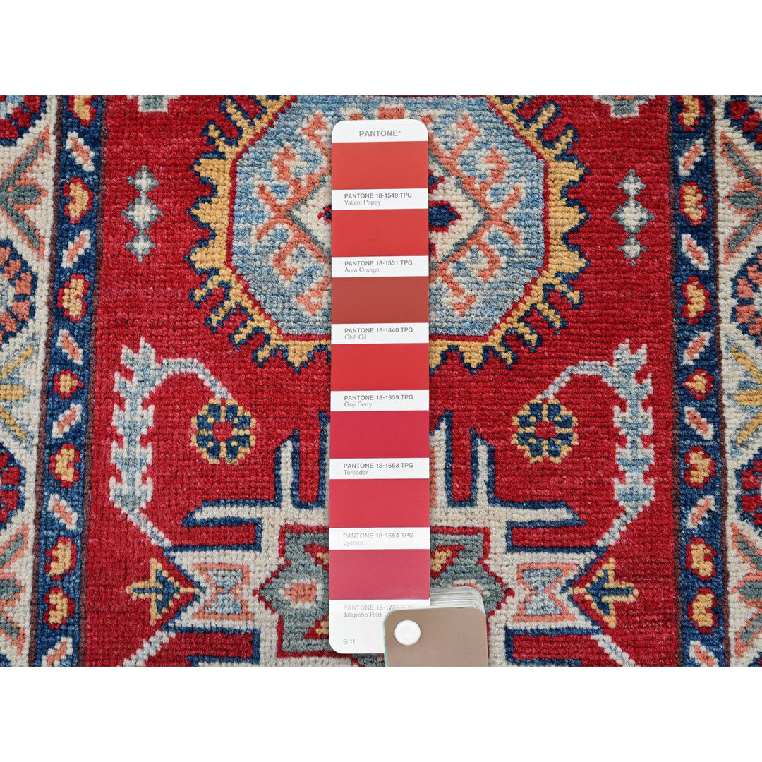 2'1" x 3'1" New Hand Knotted Red Wool Rectangle Oriental Rug - MOA102386