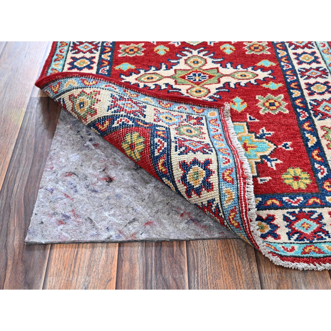 2'1" x 3'0" New Hand Knotted Red Wool Rectangle Oriental Rug - MOA102389