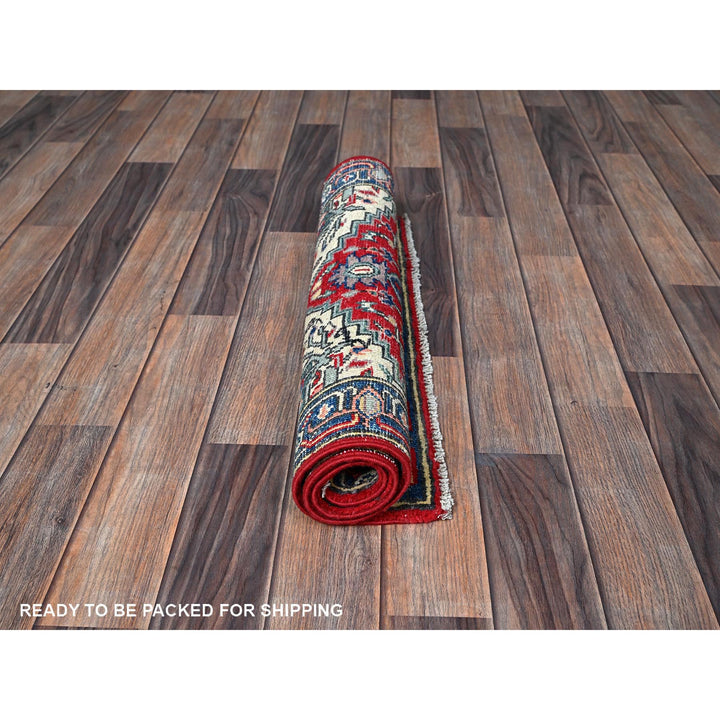 2'2" x 3'0" New Hand Knotted Red Wool Rectangle Oriental Rug - MOA102390