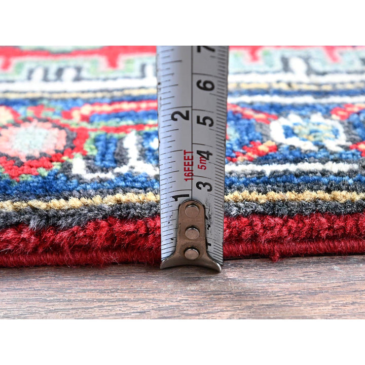 2'2" x 3'0" New Hand Knotted Red Wool Rectangle Oriental Rug - MOA102390