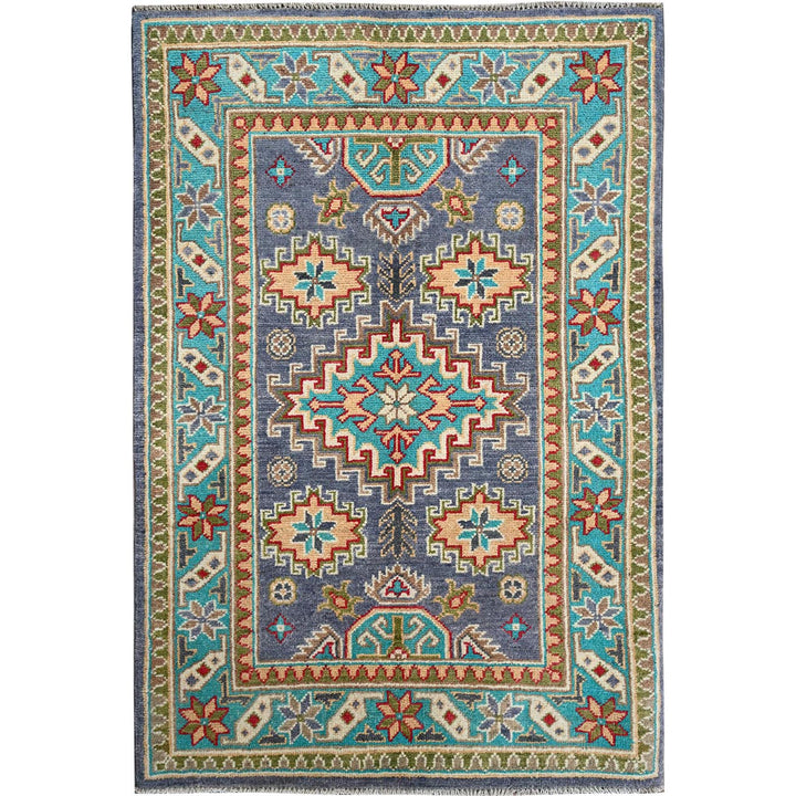 2'8" x 3'11" New Hand Knotted Purple Wool Rectangle Oriental Rug - MOA102395