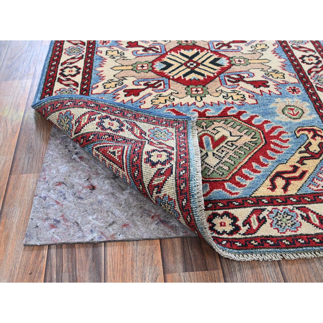 2'9" x 3'11" New Hand Knotted Blue Wool Rectangle Oriental Rug - MOA102397