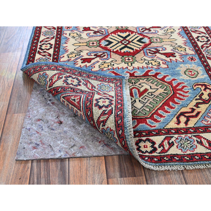2'9" x 3'11" New Hand Knotted Blue Wool Rectangle Oriental Rug - MOA102397