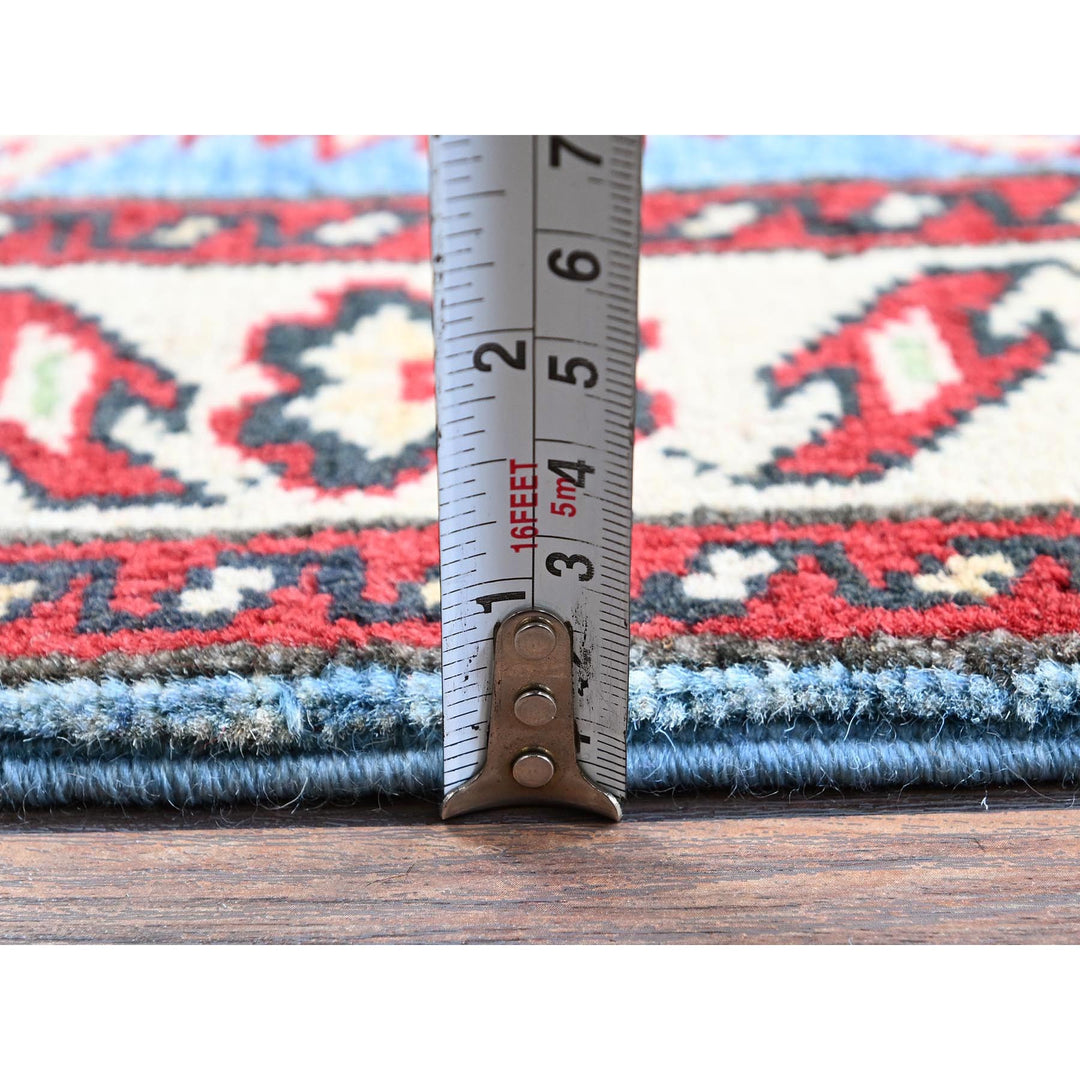 2'9" x 3'11" New Hand Knotted Blue Wool Rectangle Oriental Rug - MOA102397