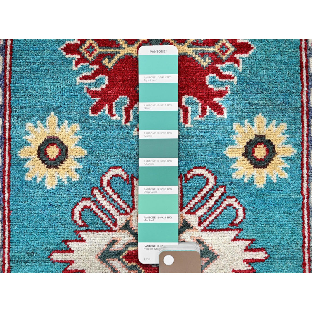 2'7" x 4'1" New Hand Knotted Blue Wool Rectangle Oriental Rug - MOA102398