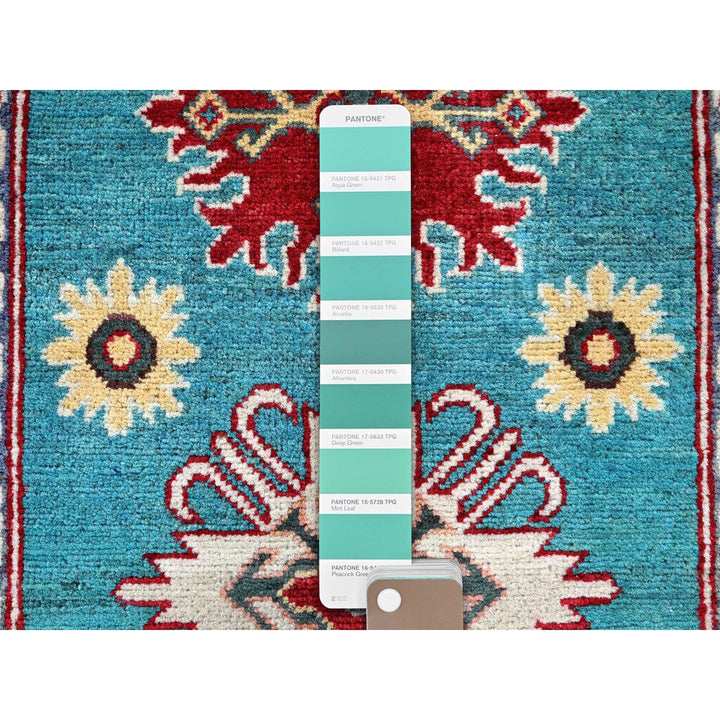 2'7" x 4'1" New Hand Knotted Blue Wool Rectangle Oriental Rug - MOA102398