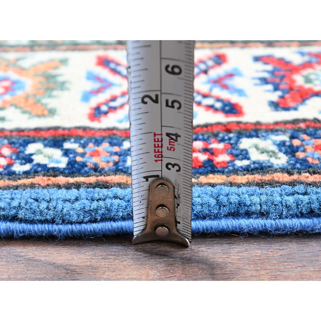 2'9" x 4'1" New Hand Knotted Blue Wool Rectangle Oriental Rug - MOA102399