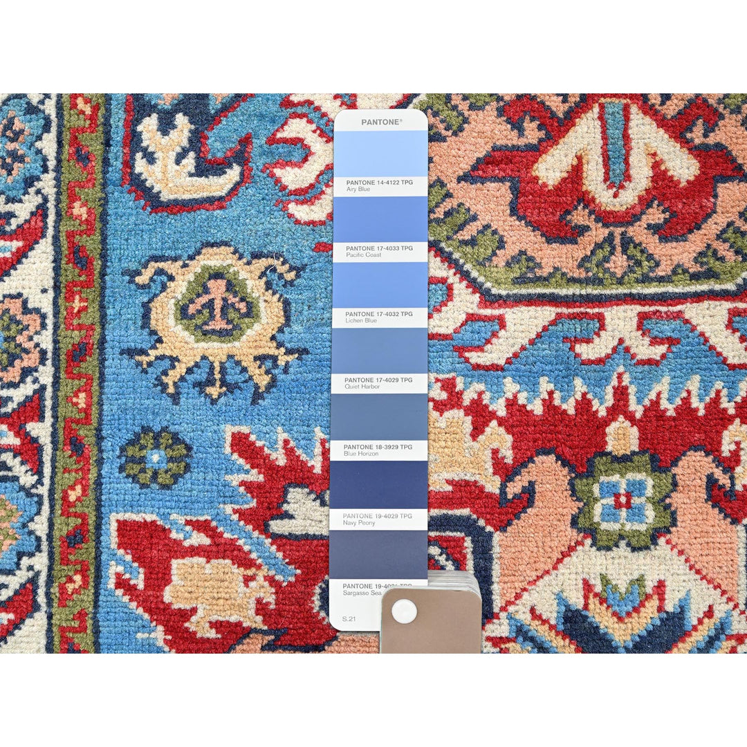 2'8" x 3'11" New Hand Knotted Blue Wool Rectangle Oriental Rug - MOA102400