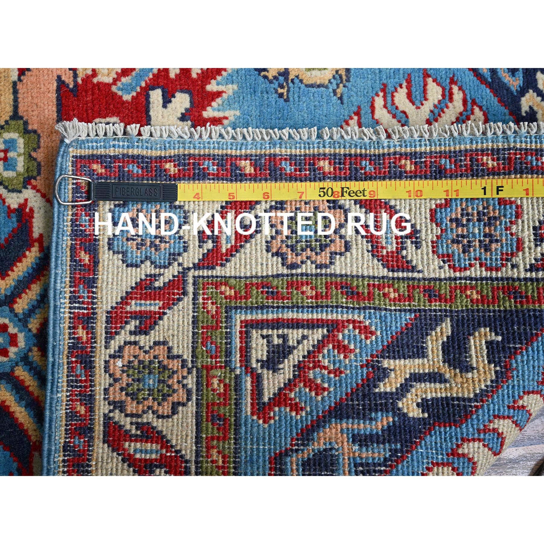2'8" x 3'11" New Hand Knotted Blue Wool Rectangle Oriental Rug - MOA102400