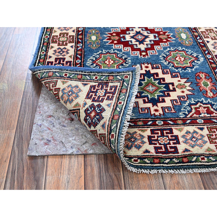 2'8" x 4'1" New Hand Knotted Blue Wool Rectangle Oriental Rug - MOA102401