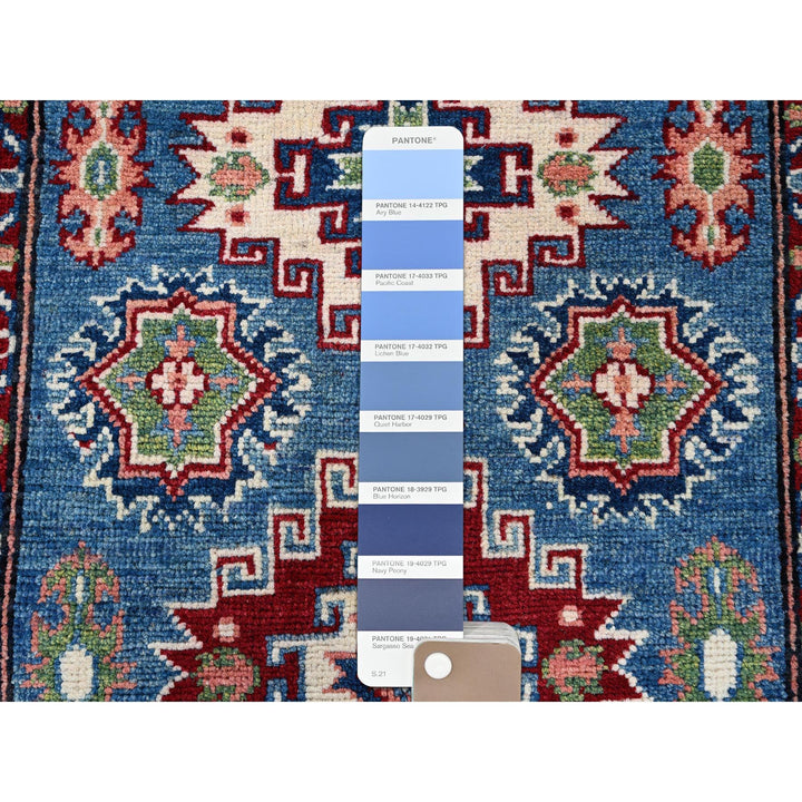 2'8" x 4'1" New Hand Knotted Blue Wool Rectangle Oriental Rug - MOA102401