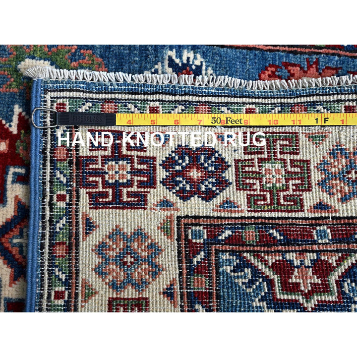2'8" x 4'1" New Hand Knotted Blue Wool Rectangle Oriental Rug - MOA102401