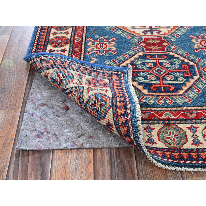 2'8" x 3'11" New Hand Knotted Blue Wool Rectangle Oriental Rug - MOA102402