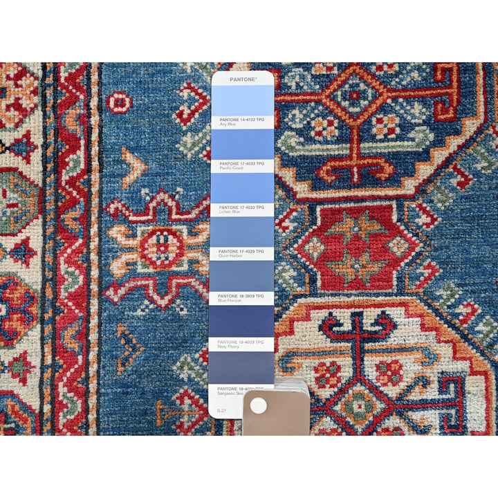 2'8" x 3'11" New Hand Knotted Blue Wool Rectangle Oriental Rug - MOA102402