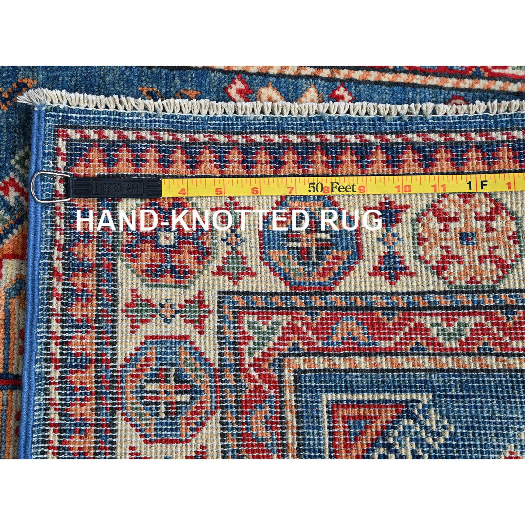 2'8" x 3'11" New Hand Knotted Blue Wool Rectangle Oriental Rug - MOA102402