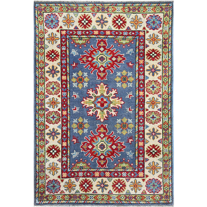 2'9" x 4'1" New Hand Knotted Blue Wool Rectangle Oriental Rug - MOA102404