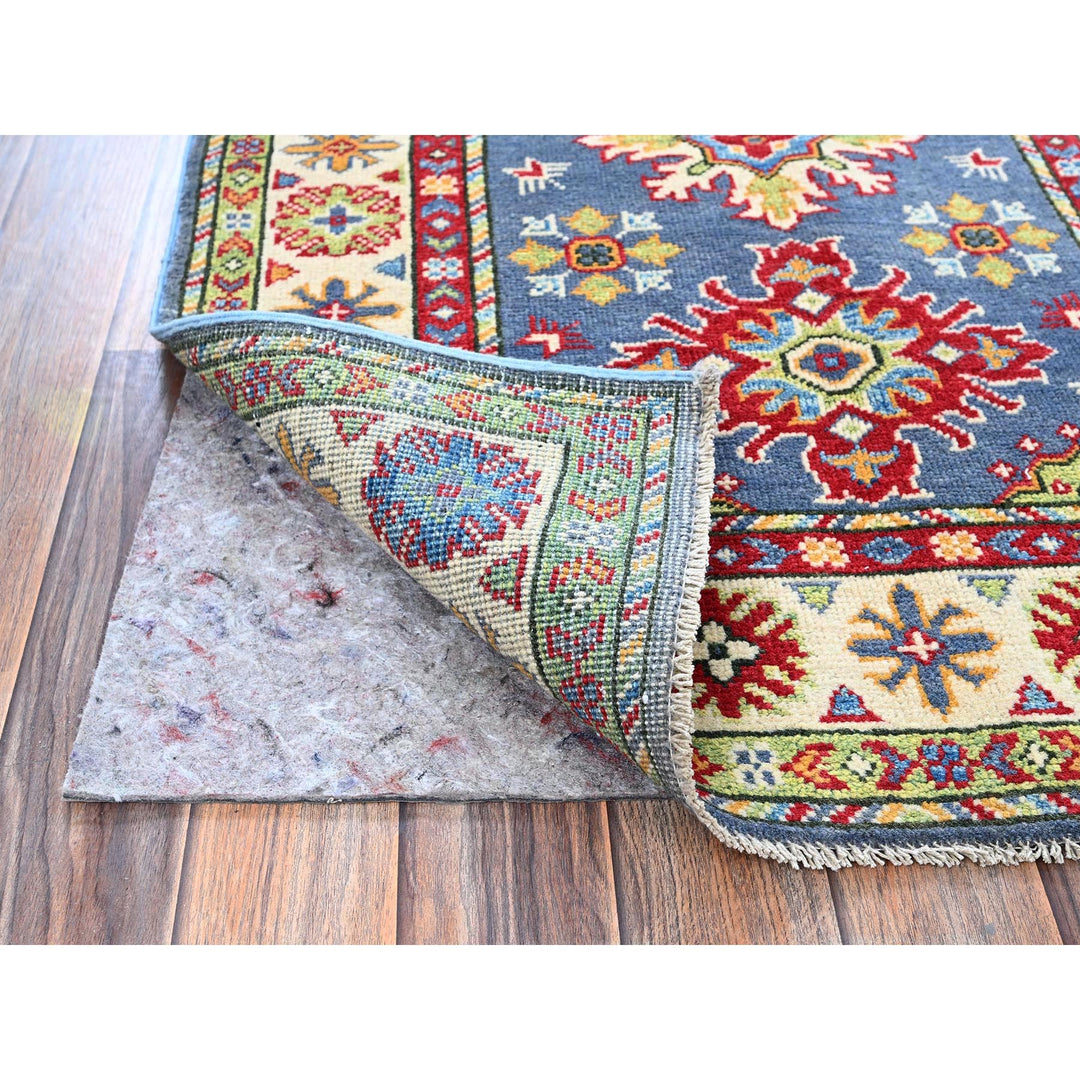 2'9" x 4'1" New Hand Knotted Blue Wool Rectangle Oriental Rug - MOA102404