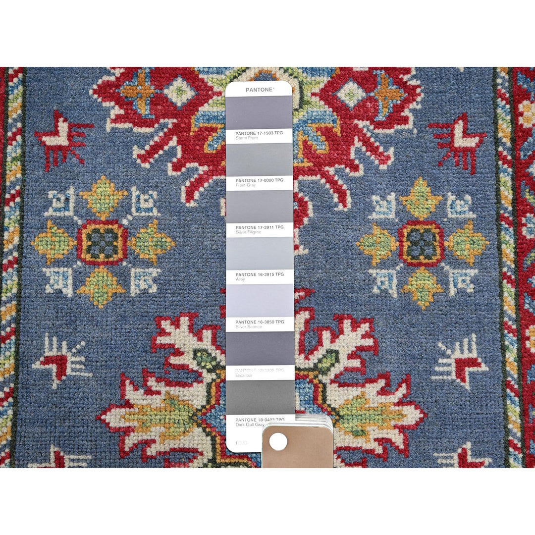 2'9" x 4'1" New Hand Knotted Blue Wool Rectangle Oriental Rug - MOA102404
