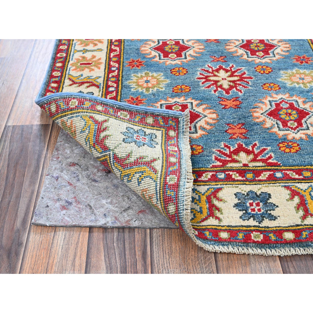 2'10" x 3'11" New Hand Knotted Blue Wool Rectangle Oriental Rug - MOA102405