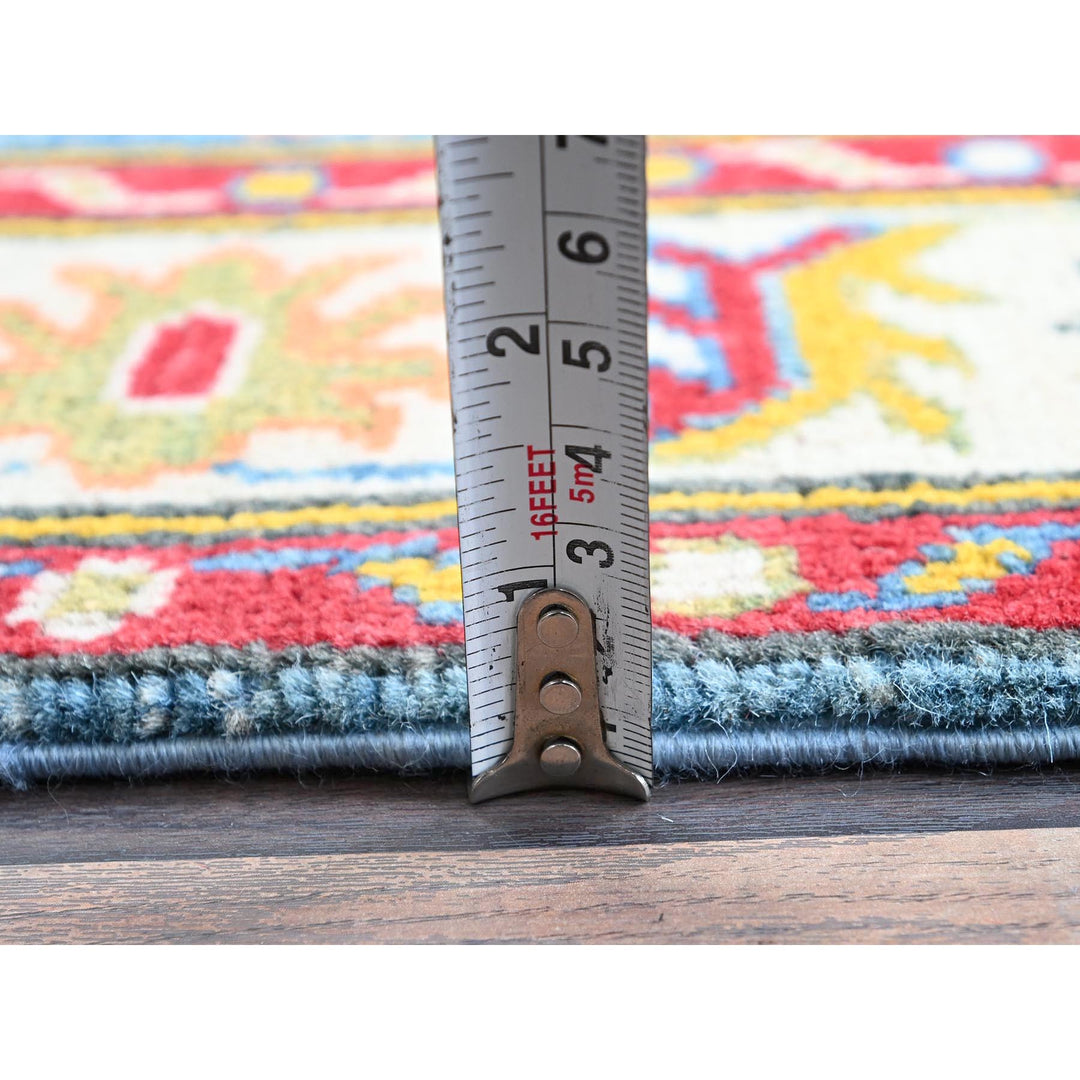 2'10" x 3'11" New Hand Knotted Blue Wool Rectangle Oriental Rug - MOA102405