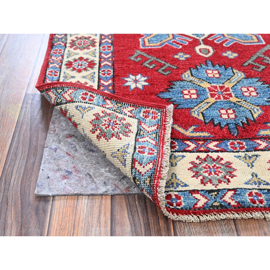 2'9" x 3'11" New Hand Knotted Red Wool Rectangle Oriental Rug - MOA102407