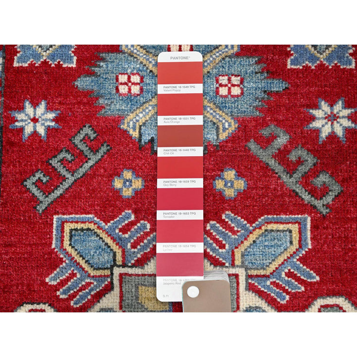 2'9" x 3'11" New Hand Knotted Red Wool Rectangle Oriental Rug - MOA102407