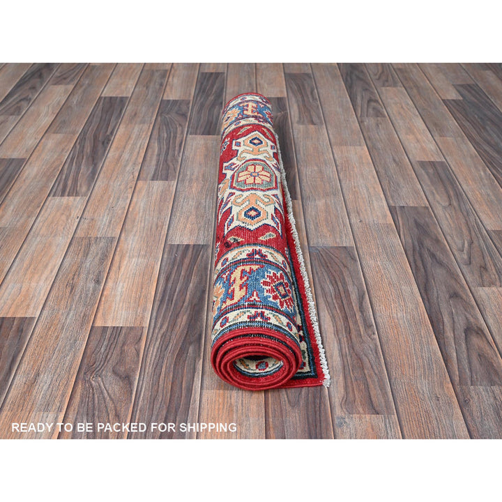 2'10" x 4'2" New Hand Knotted Red Wool Rectangle Oriental Rug - MOA102408