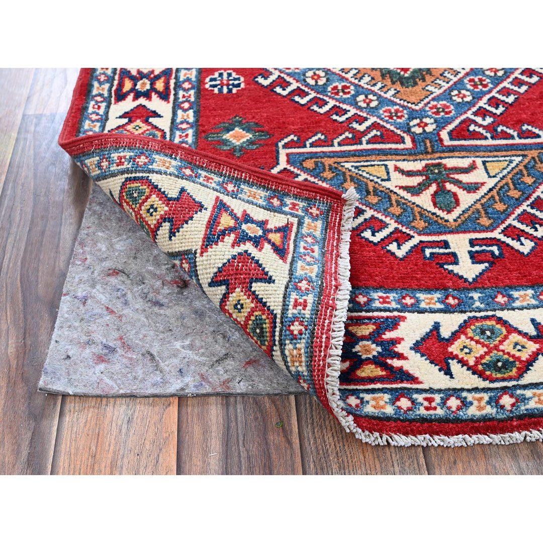 2'8" x 4'1" New Hand Knotted Red Wool Rectangle Oriental Rug - MOA102409