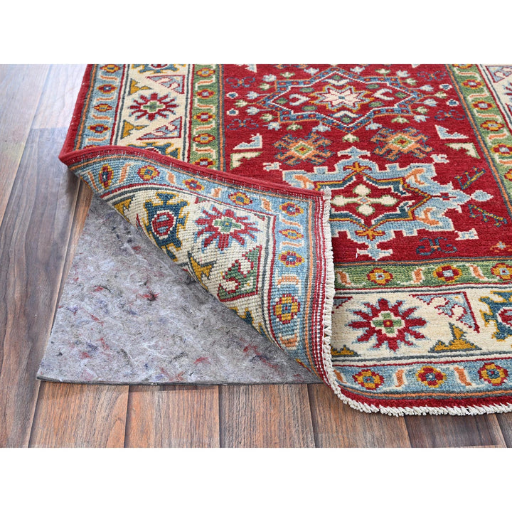 2'11" x 3'11" New Hand Knotted Red Wool Rectangle Oriental Rug - MOA102410