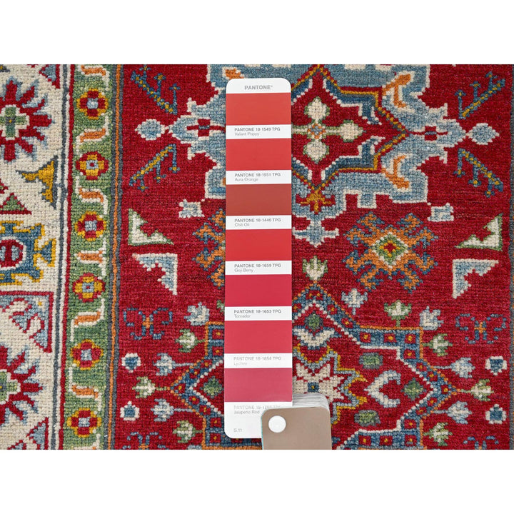 2'11" x 3'11" New Hand Knotted Red Wool Rectangle Oriental Rug - MOA102410