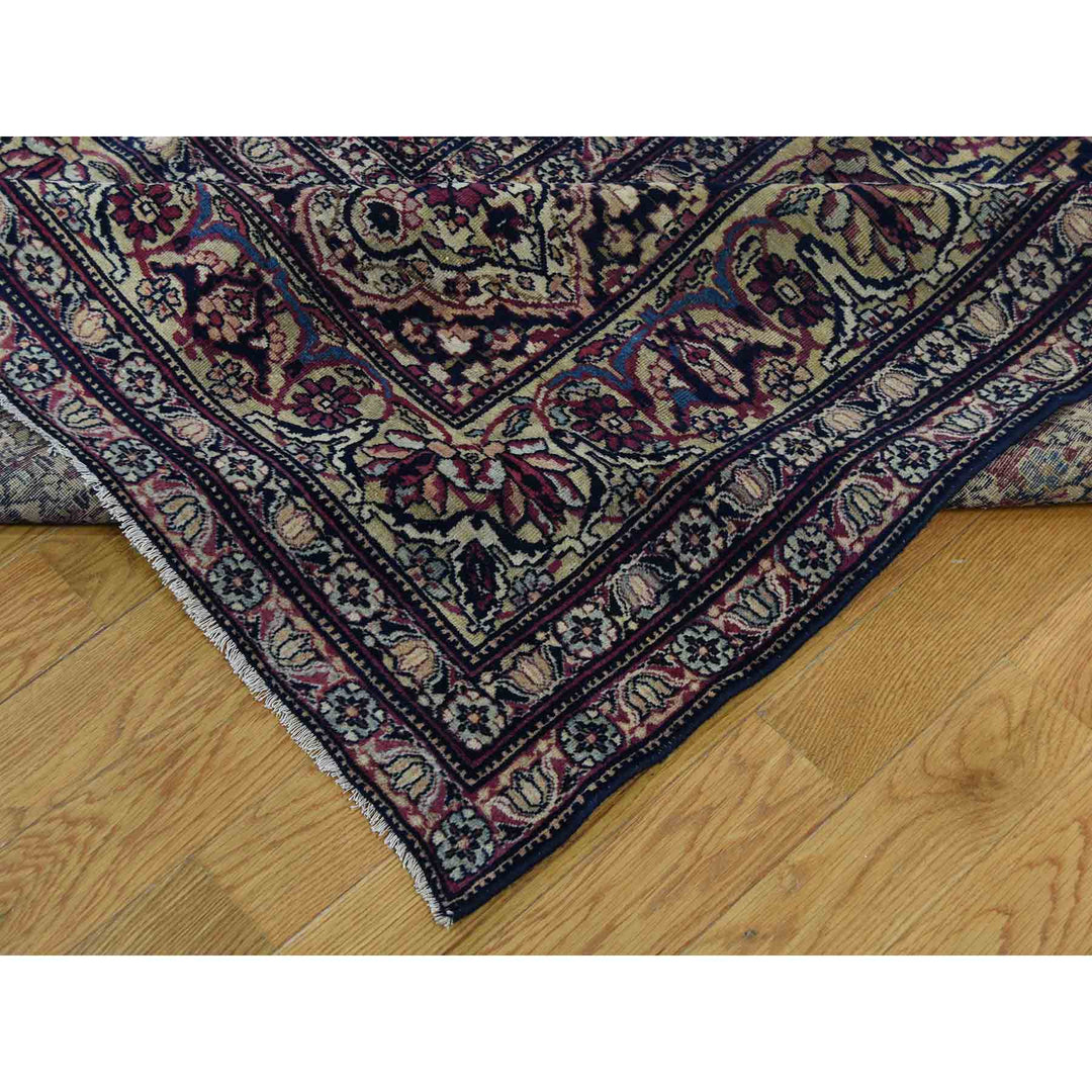 14'0" x 16'9" Vintage Hand Knotted Multicolored Wool Rectangle Oriental Rug - MOA10241179