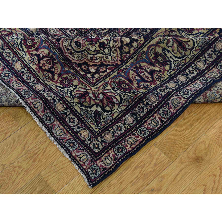 14'0" x 16'9" Vintage Hand Knotted Multicolored Wool Rectangle Oriental Rug - MOA10241179