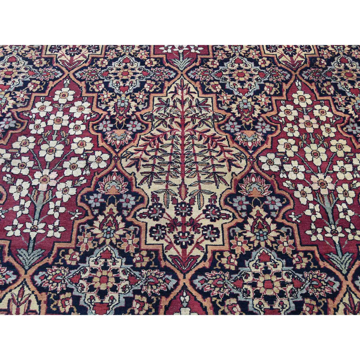 14'0" x 16'9" Vintage Hand Knotted Multicolored Wool Rectangle Oriental Rug - MOA10241179