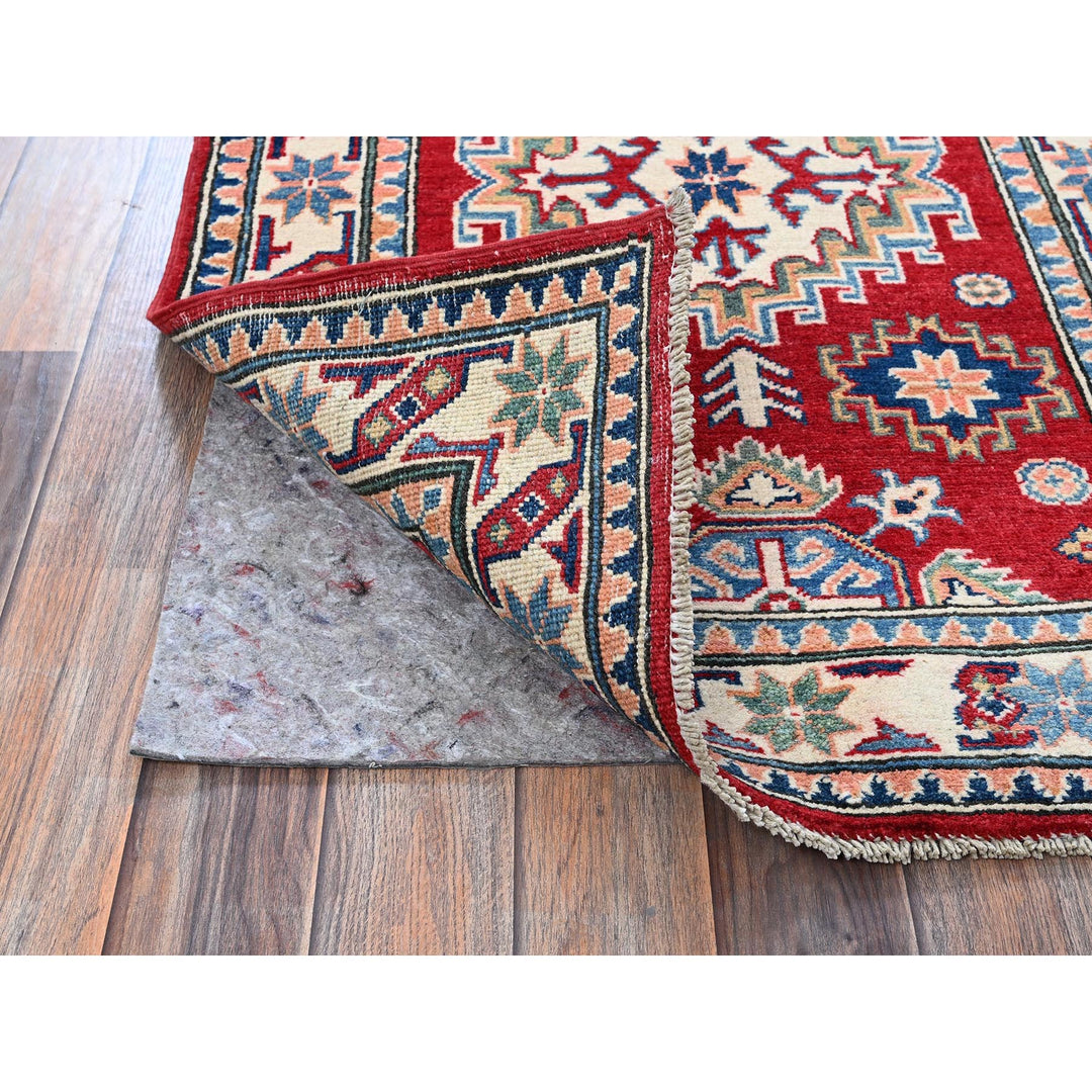 2'7" x 4'0" New Hand Knotted Red Wool Rectangle Oriental Rug - MOA102411