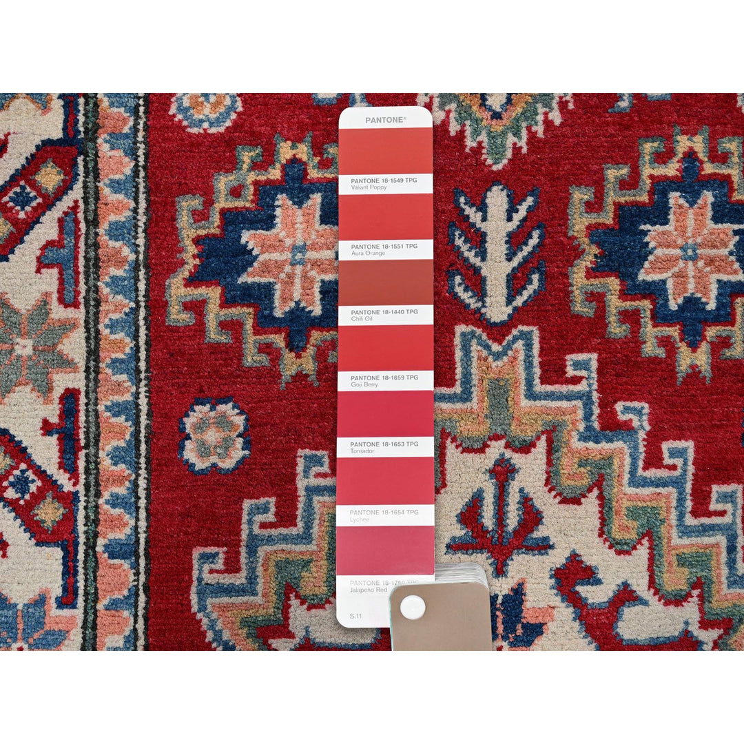 2'7" x 4'0" New Hand Knotted Red Wool Rectangle Oriental Rug - MOA102411